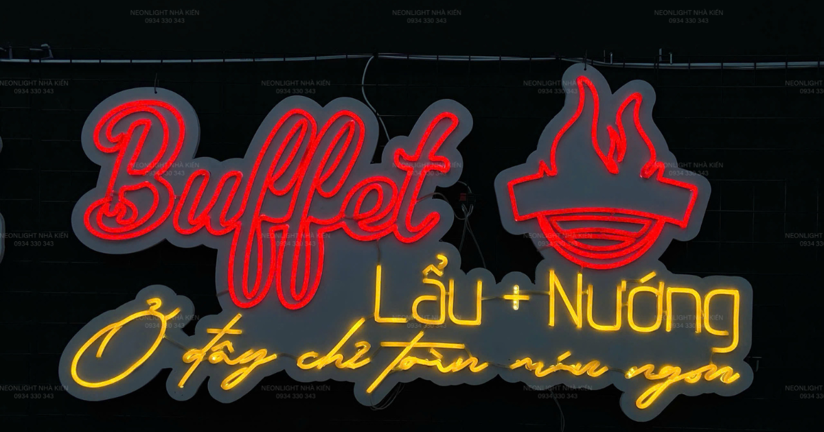Đèn Led Neon cho nhà hàng "buffet"