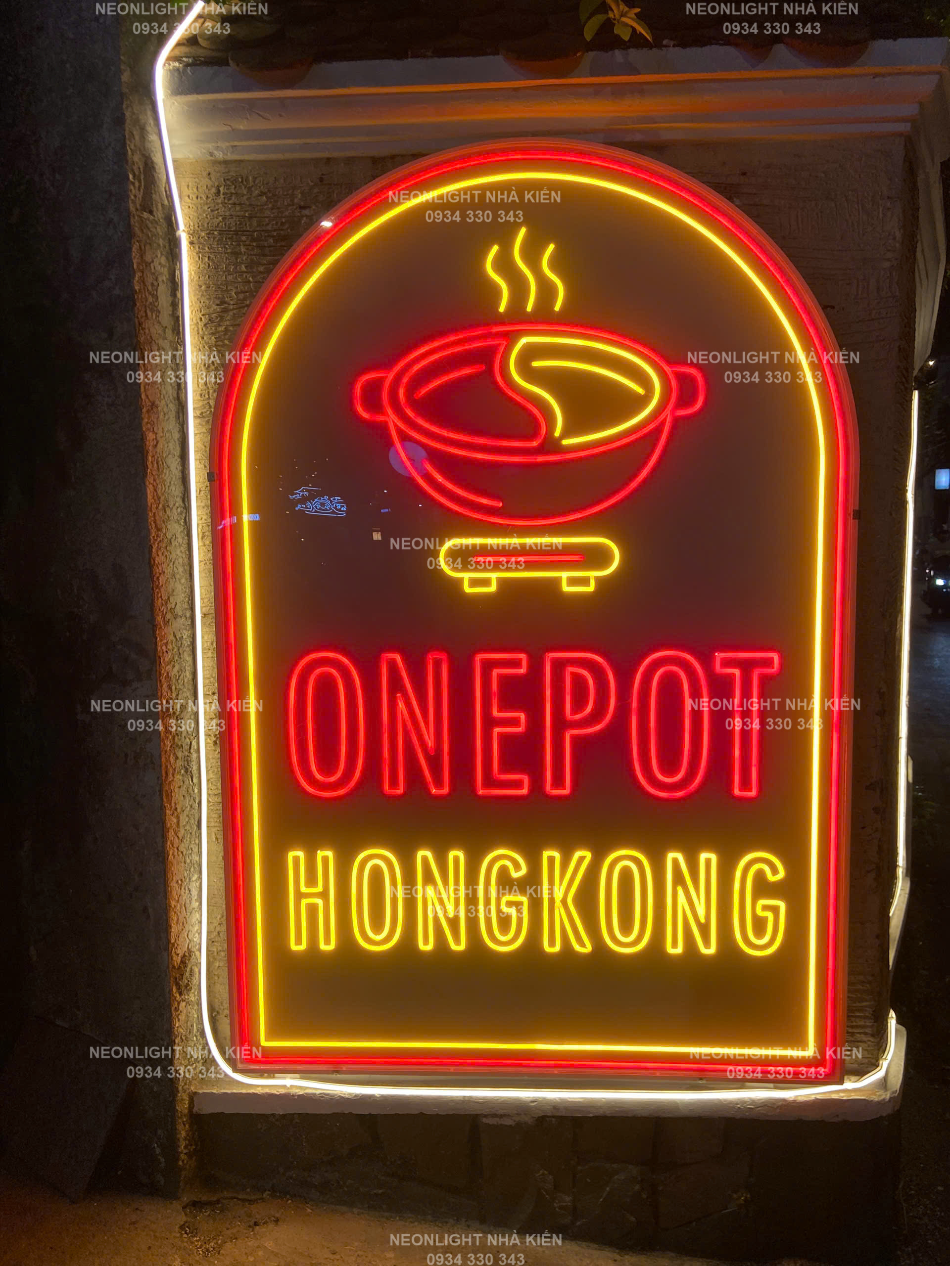 Đèn Led Neon trang trí nhà hàng, quán ăn - ONE POT HONG KONG