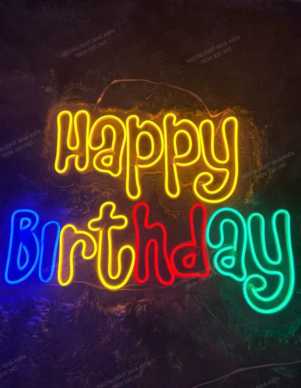 Đèn Led Neon chữ "Happy Birthday"