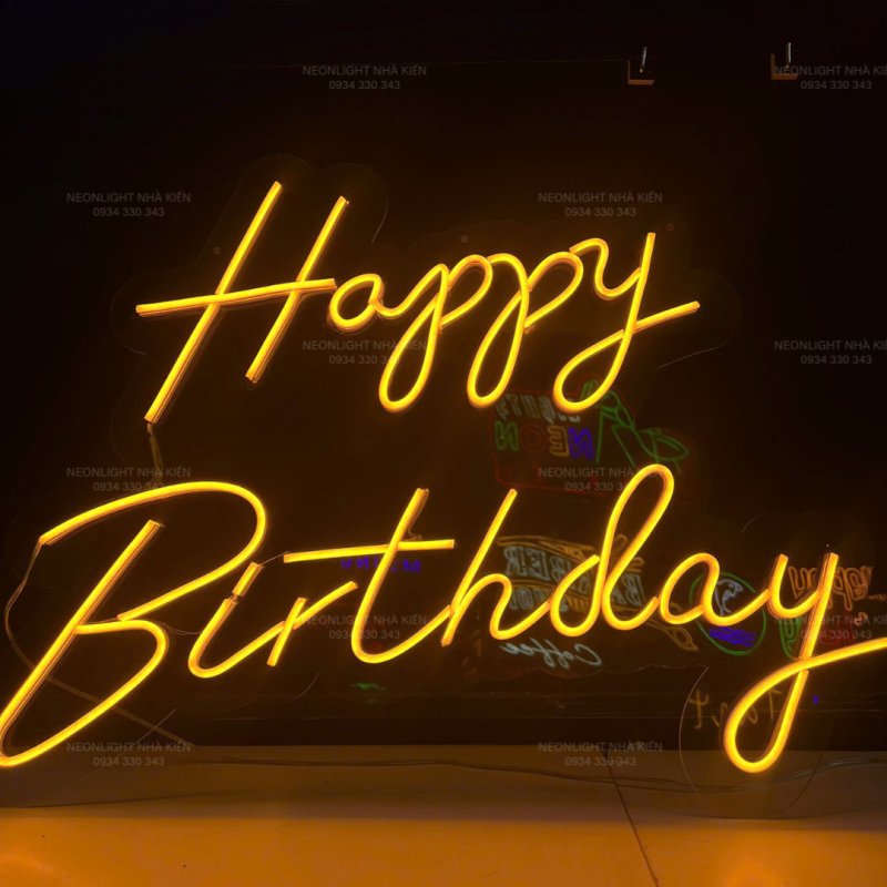 Đèn Led Neon chữ "Happy Birthday"