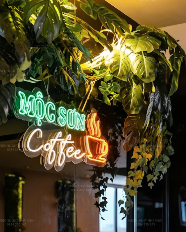 Đèn Led Neon "Mộc Sơn Coffee"