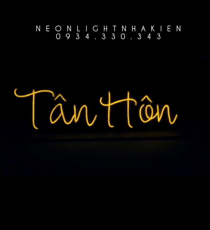 Đèn Led Neon chữ "Tân Hôn"
