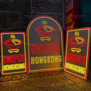 Đèn Led Neon trang trí nhà hàng, quán ăn - ONE POT HONG KONG