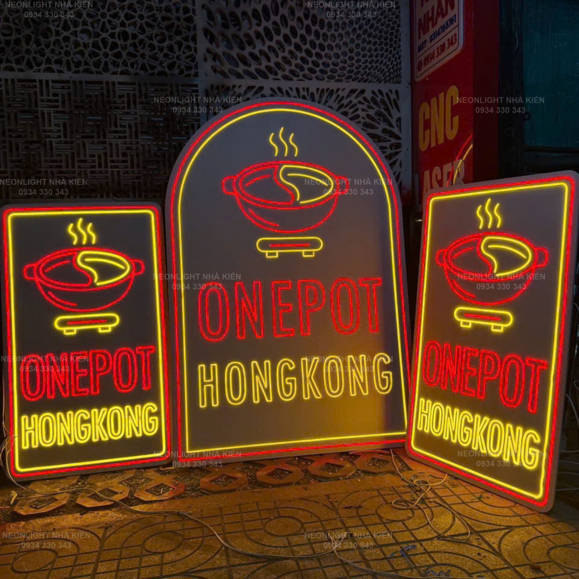 Đèn Led Neon trang trí nhà hàng, quán ăn - ONE POT HONG KONG