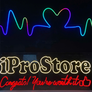 Đèn Led Neon cho cửa hàng điện thoại - iProStore