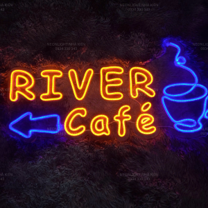 Đèn Led Neon Nhà Kiến chỉ dẫn cho quán cafe