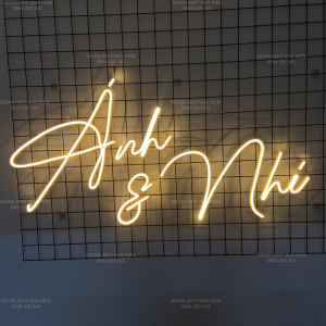 Đèn Led Neon dâu rể - Ánh & Nhi