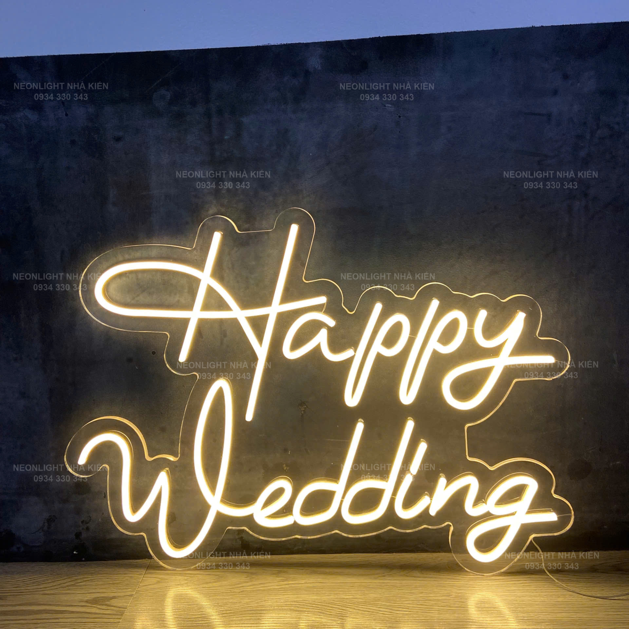 Đèn Led Neon - Happy Wedding