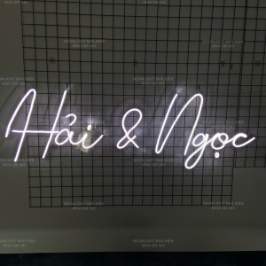 Đèn Led Neon tên dâu rể - Hải & Ngọc
