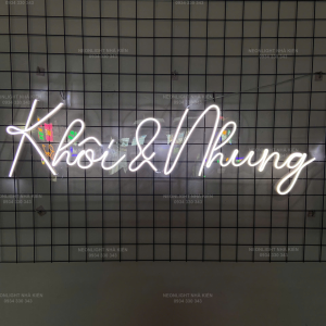 Đèn Led Neon tên dâu rể - Khôi Nhung