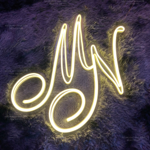 Đèn Led Neon tên dâu rể lồng vào nhau - MN