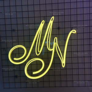 Đèn Led Neon tên dâu rể lồng vào nhau - MN