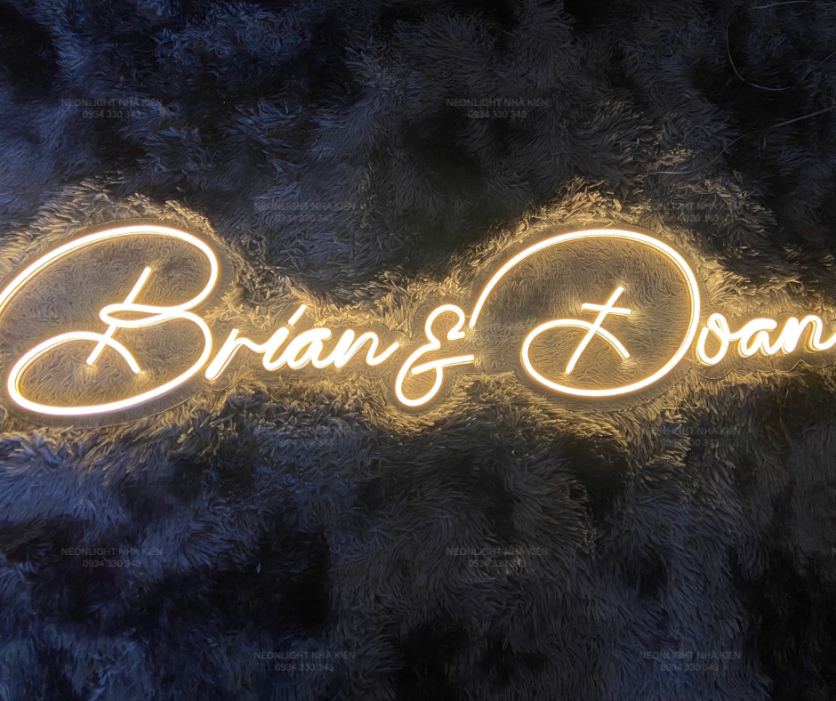 Đèn Led Neon dâu rể - Brian & Đoan