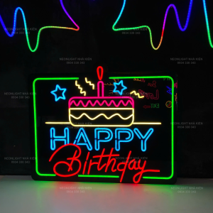 Bảng đèn Led Neon Happy Birthday cầm tay
