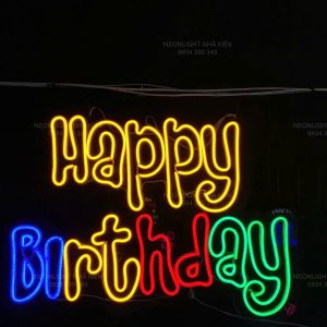 Đèn Led Neon Happy Birthday treo dây