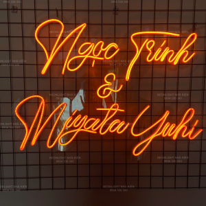 Đèn Led Neon tên dâu rể - Ngọc Trinh & Miyata Yuhi