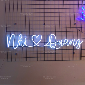 Đèn Led Neon tên dâu rể - Nhi & Quang