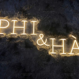 Đèn Led Neon tên dâu rể - PHI & HÀ