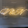Chữ Led Neon tên dâu rể - chữ led lồng vào nhau "V & N"