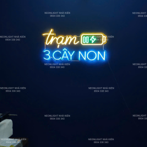 Đèn Led Neon trang trí - Trạm sạc 3 cây non