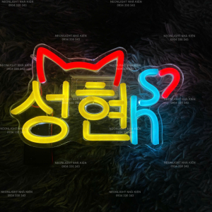 Đèn Led Neon kẹp đt tên idol tiếng Hàn