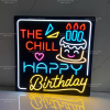 Đèn led neon happy birthday cầm tay the chill size nhỏ
